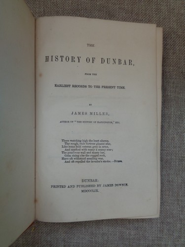 Miller the history dunbar - miller., of
