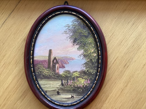 Original oval oil painting - oval,